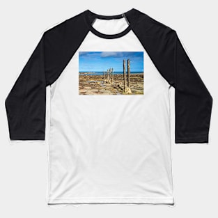 Groins on the Beach at Whitley Bay Baseball T-Shirt